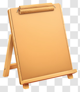 Blank Board - Blank Wooden Easel Sign Transparent PNG