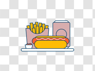 Icon - Delicious Fast Food Combo Transparent PNG