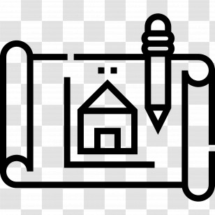 Construction Drawing - House Blueprint With Pencil Transparent PNG