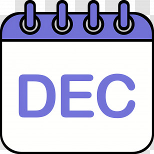 December - December Calendar Icon In Purple And White Transparent PNG