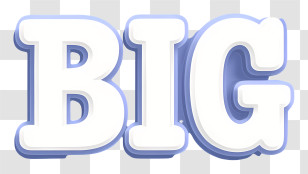 Big Logo - Big 3D Lettering Transparent PNG