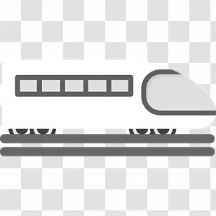 Bullet Train - High-Speed Train On Tracks Transparent PNG