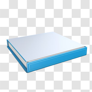 Book Cover Mockup - Blue Hardcover Book Transparent PNG