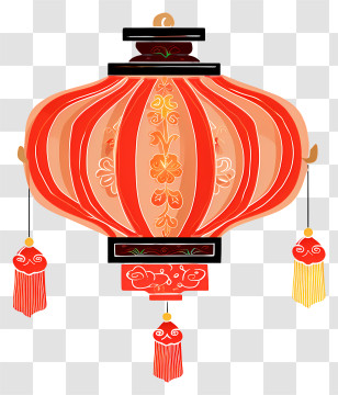 Red Lantern - Traditional Chinese Red Paper Lantern Transparent PNG