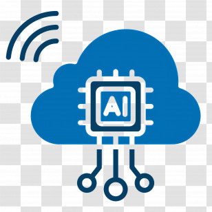 Artificial Intelligence - AI Cloud Technology Icon Transparent PNG