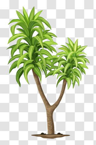Small Tree - Tropical Plant Illustration Transparent PNG