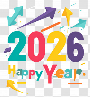 Happy New Year 2026 - 2026 New Year Celebration Transparent PNG