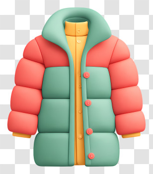 Coat Down Clothing - Colorful Winter Jacket For Cold Days Transparent PNG