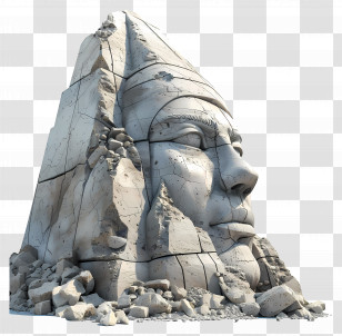 Mount Nemrut - Ancient Stone Face Sculpture Transparent PNG