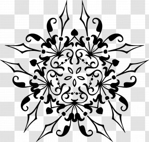 Ornament Decorative Arts Floral Design Clip Art - Black And White - Ornamental Transparent PNG