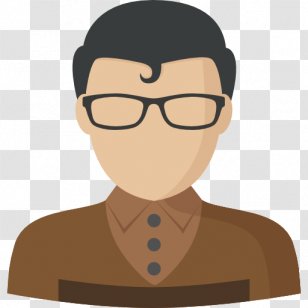 Cartoon Glasses - Man - Boy With Transparent PNG