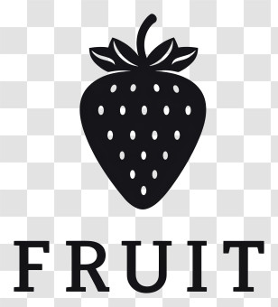Strawberry Logo - Black Strawberry Fruit Icon Transparent PNG