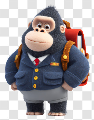 Gorilla Going To School - Gorilla In Business Suit Transparent PNG