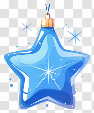 Blue Star - Blue Star Ornament For Christmas Transparent PNG