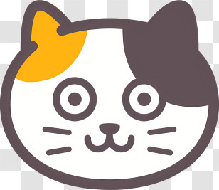 Cat - Cute Cartoon Cat Face Transparent PNG