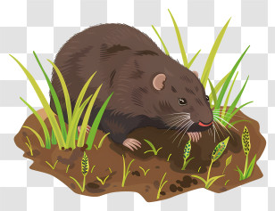 Mole Day - Rodent In Grass Transparent PNG