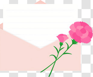 Mothers Day Frame - Envelope With Pink Flowers Transparent PNG