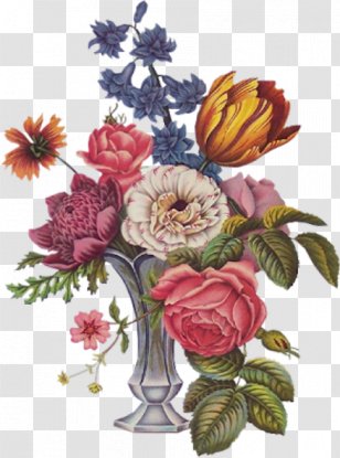 Bouquet Of Flowers Drawing - Vag - Vase Plant Stem Transparent PNG