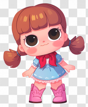 Lol Line Dancer - Cute Doll In Blue Dress Transparent PNG