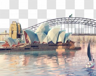 Low Poly Illustrator Concept Art Illustration - 3d Computer Graphics - Sydney Opera House Triangle Transparent PNG