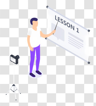 Lesson 1 - Teacher Presenting Lesson 1 Transparent PNG