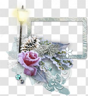 Picture Frames Floral Design Scrapbooking - Artificial Flower - Winter Transparent PNG