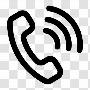 Telephone Call - Phone Receiver Icon With Sound Waves Transparent PNG