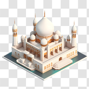 Mosque
 - Miniature Model Of A Grand Mosque Transparent PNG