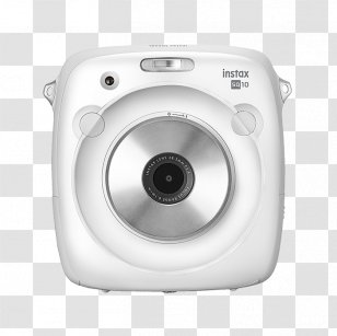 Digital Instant Camera Fujifilm Square SQ10 W White Photographic Film Instax Transparent PNG