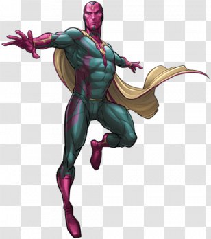 Vision Marvel Heroes 2016 Edwin Jarvis Superhero Ultron - Figurine Transparent PNG