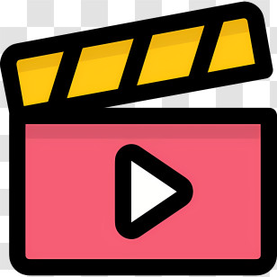 Movie Logo - Illustrated Pink Movie Clapboard Icon Transparent PNG
