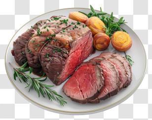 Roast Beef - Roast Beef With Vegetables Transparent PNG