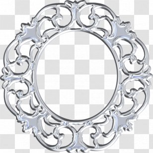Picture Frames Silver Clip Art - Body Jewelry - Baroque Transparent PNG