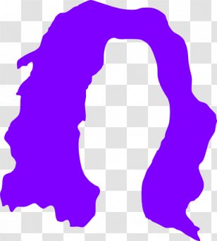 Clip Art Women Wig Black Hair Openclipart - Blue Transparent PNG