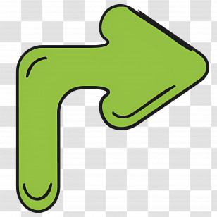 Doodle Arrow - Green Arrow Transparent PNG