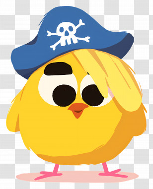 Chick Pirate - Cute Pirate Chick Transparent PNG
