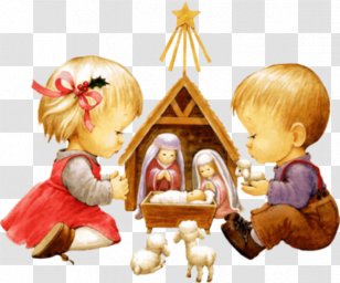 Christmas Child Augur Family Solemnity - Fictional Character - Jesus And Children Transparent PNG