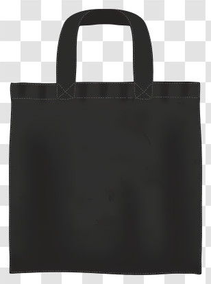 Black Shopping Bag - Stylish Black Tote Bag Transparent PNG