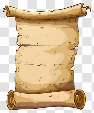Vintage Paper Roll - Ancient Parchment Scroll Illustration Transparent PNG