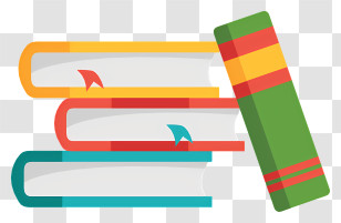 Book Stack - Colorful Stack Of Books Illustration Transparent PNG