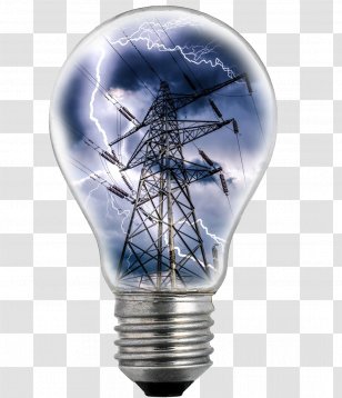 Incandescent Light Bulb Electricity Electric Power - Current - Lightning Creativity Tower Transparent PNG