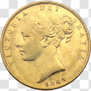 Gold Coin Canadian Maple Leaf Medal - Metal - Victorian London England Transparent PNG