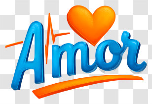 Amor Logo - Amor Heart Lettering Illustration Transparent PNG