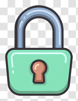 Cybersecurity Padlock Icon - Padlock In Cartoon Style Transparent PNG