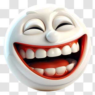 Lets Laugh Day - 3D Laughing Emoji Transparent PNG