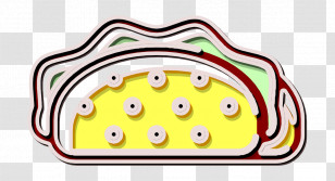 Food Icon Linear Color Food Set Icon Taco Icon Transparent PNG