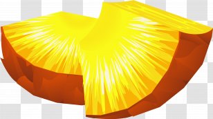 Pineapple Fruit Auglis - Yellow - Vector Slices Transparent PNG