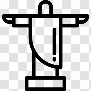 Christ The Redeemer Monument Clip Art - Symbol - Black And White Transparent PNG