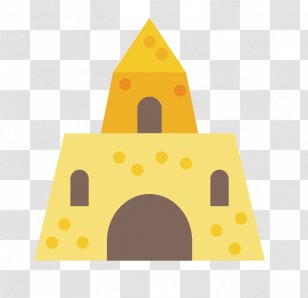 Castle Cartoon - Yellow - Beach Transparent PNG