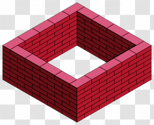 Red Brick Pink Rectangle Architecture Transparent PNG